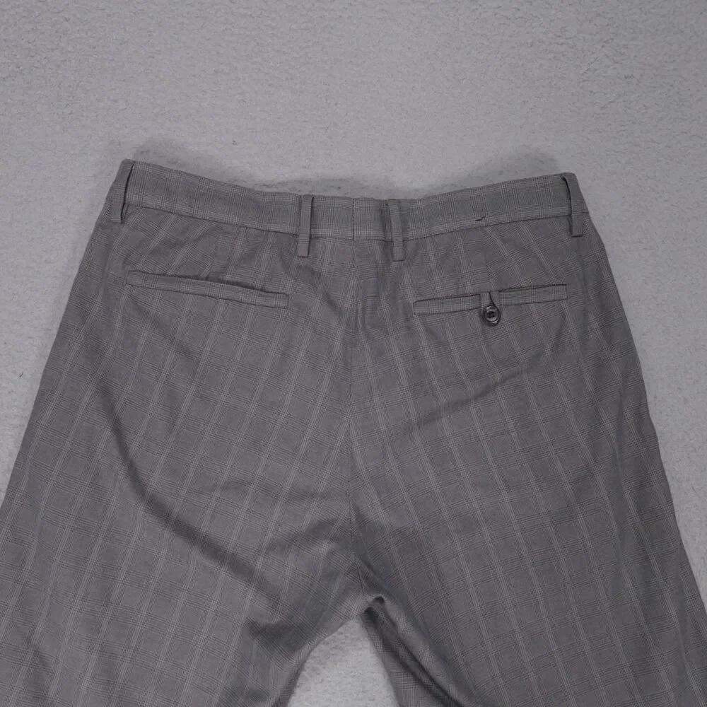 Y2K Banana Republic Pants 32x32 Mens Flat Front Straight Wide Leg Gray Cotton